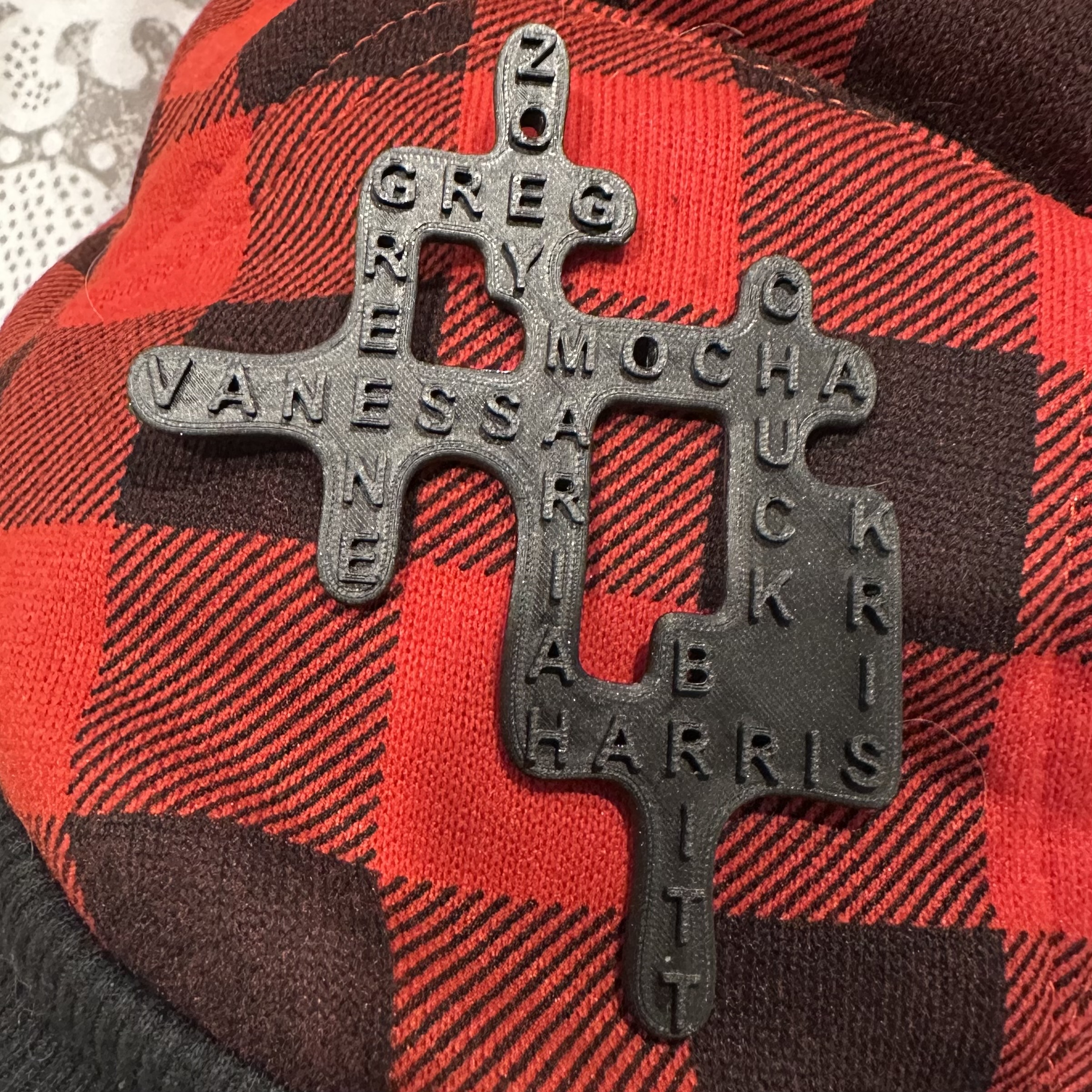 Custom Crossword Name Magnet